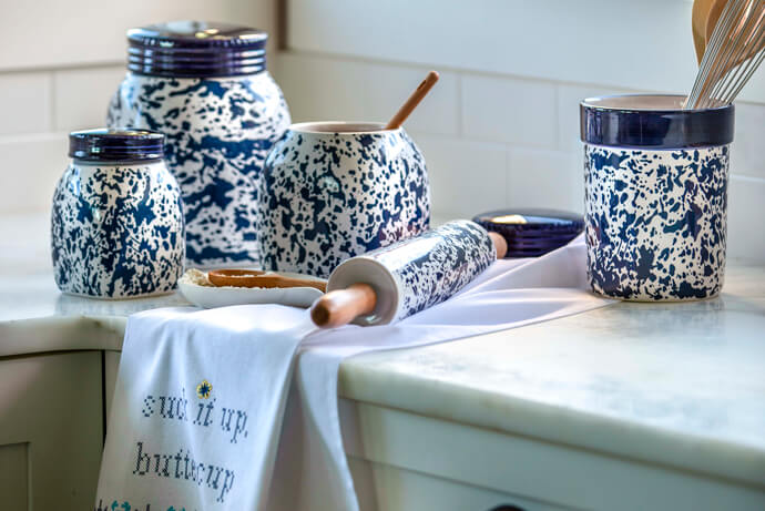 Country Living Splatterware with Suck it up Buttercup Hand Towel