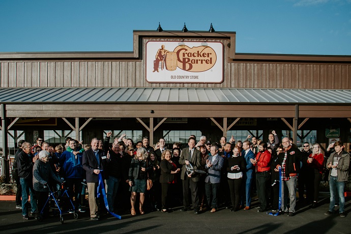 Cracker Barrel ribbon cutting in Rocklin, CA